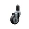 Service Caster 3.5'' SS Thermoplastic Rubber Wheel Swivel 1-5/8'' Expanding Stem Caster SCC-SSEX20S3514-TPRB-158 - alternate 1